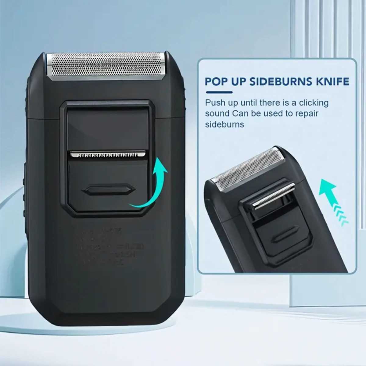 Man Beard Shaver Epilator Electric 3D Floating Hair Trimmer Chest Leg Hair Portable Razor LED Display Rechargeable Li-Battery W250625