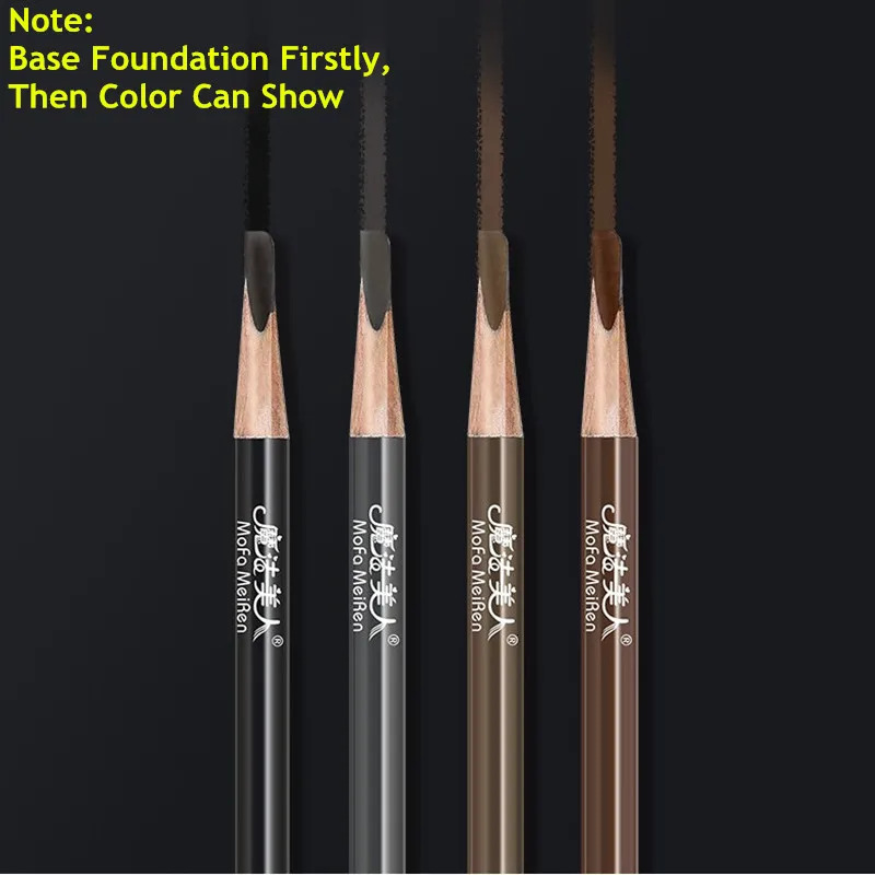 Hard Microblading Eyebrow Pen Natural Waterproof Eyebrow Pencil Definer Long Lasting Wood Makeup Square Eye Brow Applicator 250625