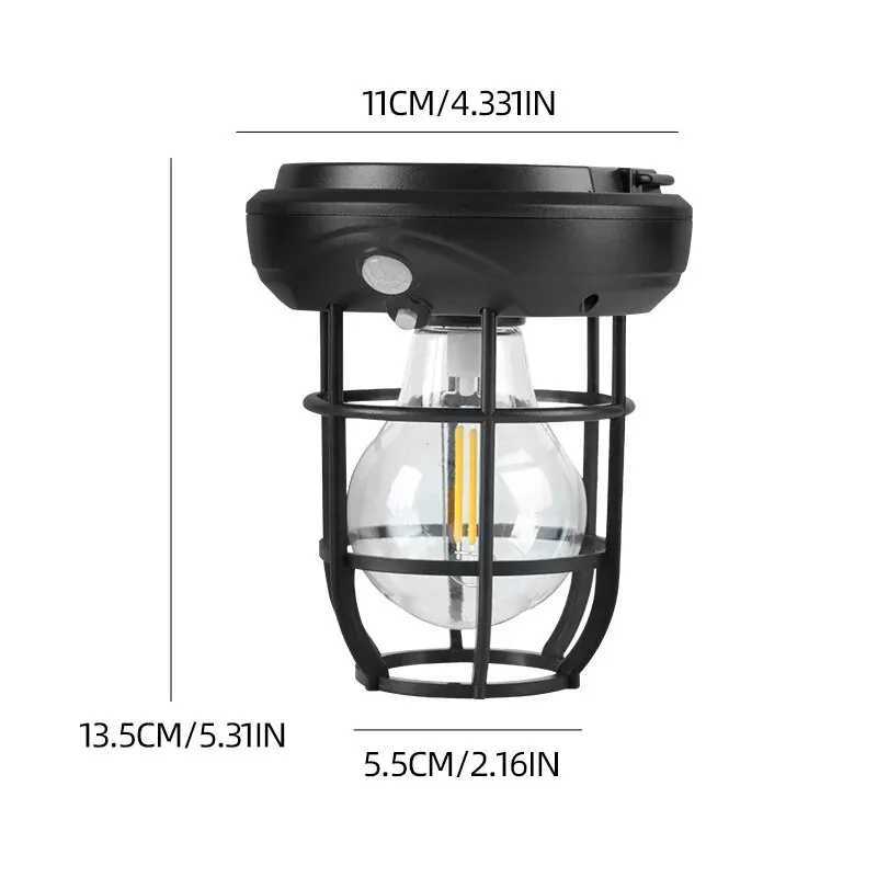 New Solar LED Wall Lamp Outdoor Garden Courtyard Waterproof Decoration Street Light Human Body Induction Warm Light Lantern XJ250624