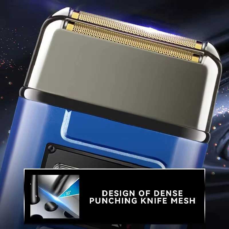 Kemei KM-1112 USB Charging IPX5 Waterproof Shaver 2 in1 Mens Rechargeable Electric Beard Razor Floating Forward Shaving Machine W250625