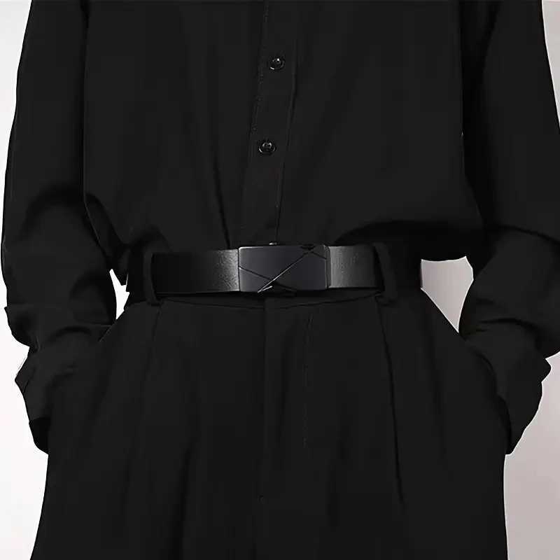 2pcs Fashion Business Leisure Mens Belt Genuine Luxury Brand Automatic Buckle Ratchet Belt Pair With Pants Jeans For Ideal Gift W250625