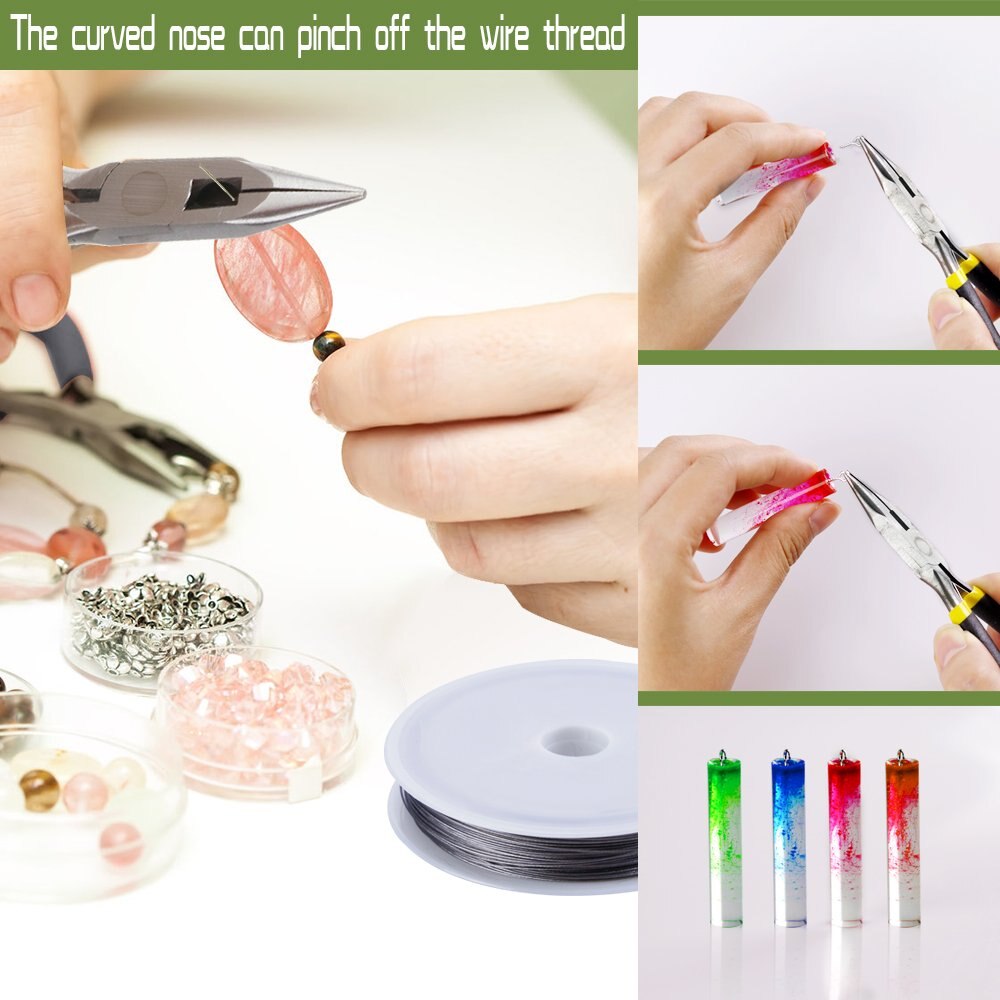 Jewelry Findings Set Jewelry Making Kit Jewelry Findings Starter Beading Making and Repair Tools Kit Earring Accessory Pliers and Forceps Tool