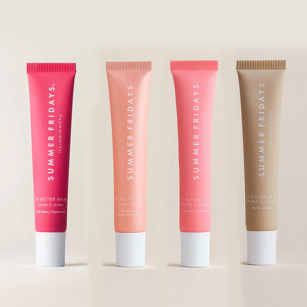 Summer Fridays Lip Butter 15g Lip Balm Liquid Lipstick moisturizes Smooth Soft Makeup Lips Glaze LipGloss pink sugar beige birthday cake 0.5oz