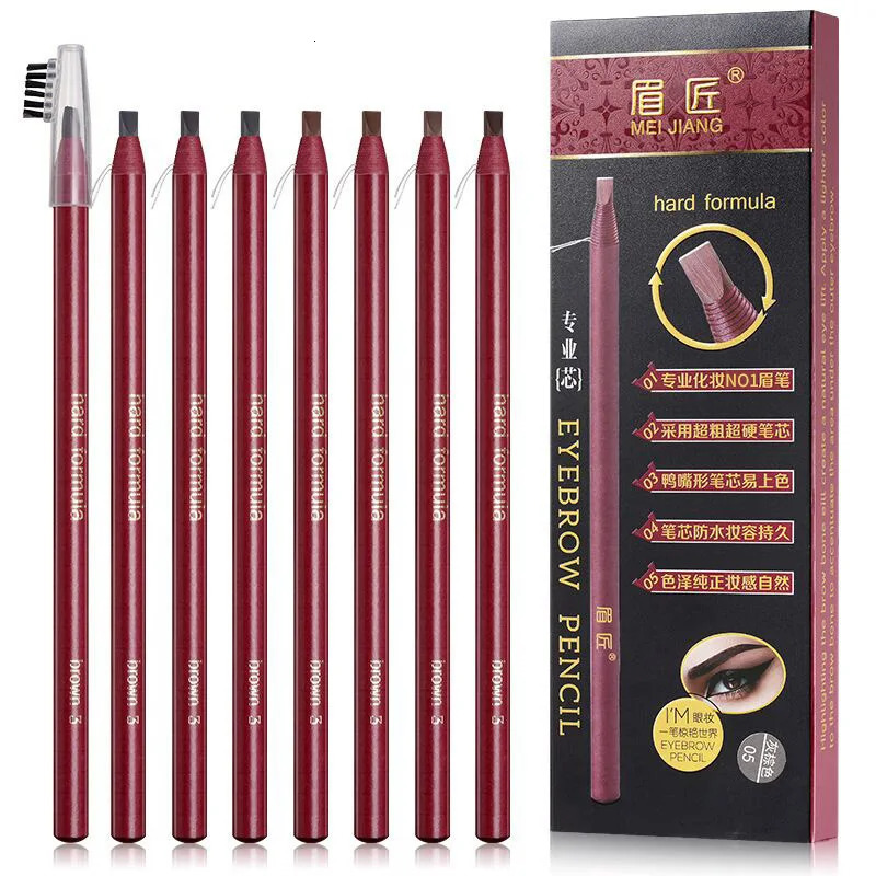 Brown Eyebrow Pencil Cosmetic High Quality Professional Waterproof Original Makeup Beauty String Pencil Natural Long-Lasting 250625