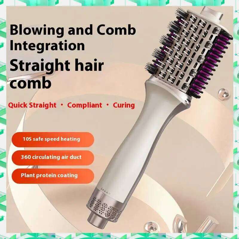 FIZP Multifunctional Curling Iron Blow Dryer Brush Professional Comb Straightening Suitable For All Hair Types EU