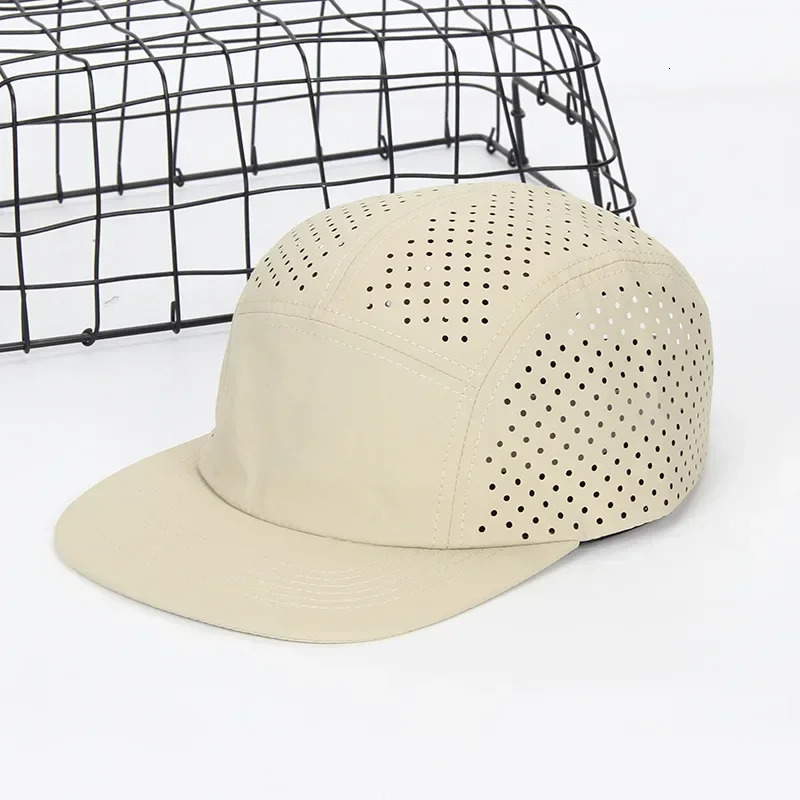 Perforated 5-Panel Cap for Men Lightweight Breathable Quick-drying Baseball Caps Running Camping Hiking Training Outdoor Hat 250625