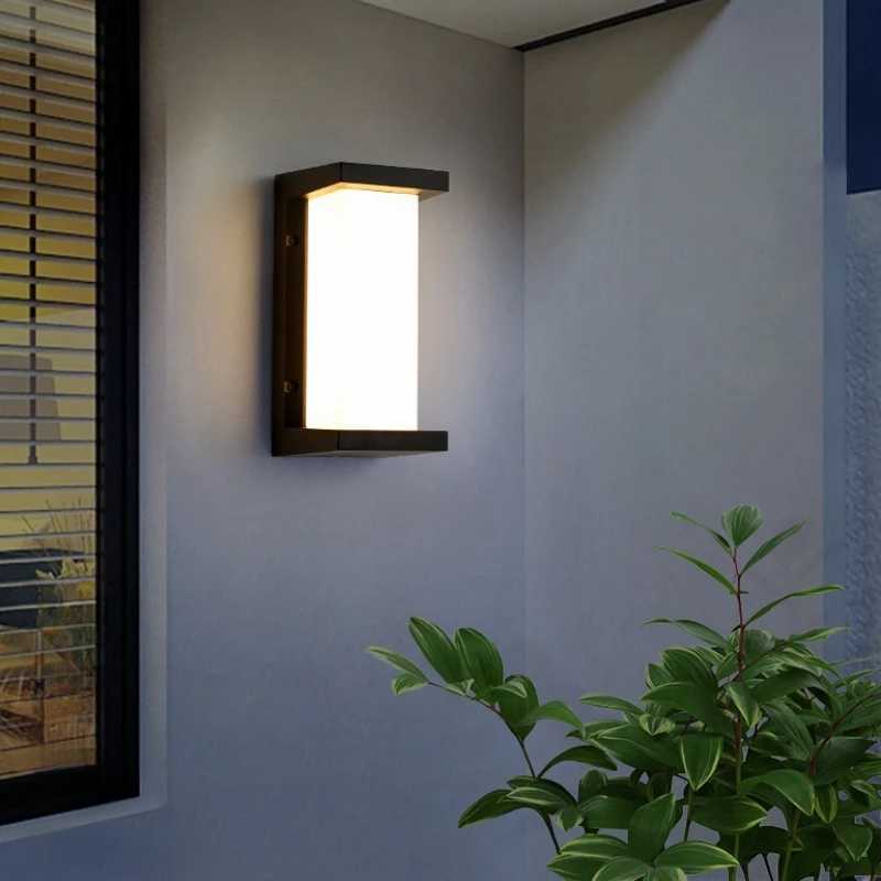 Modern LED Outdoor Wall Lamp E27 Waterproof IP65 Aluminum Porch Light Garden Fence Street Exterior Wall Sconce Lighting 110/220V XJ250624