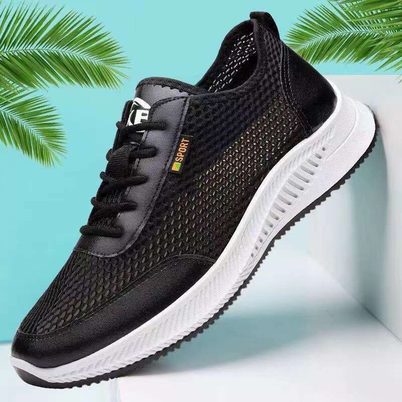 Large Men's Sports Summer Breathable Comfortable Running Thin Student Single Mesh Casual Shoes