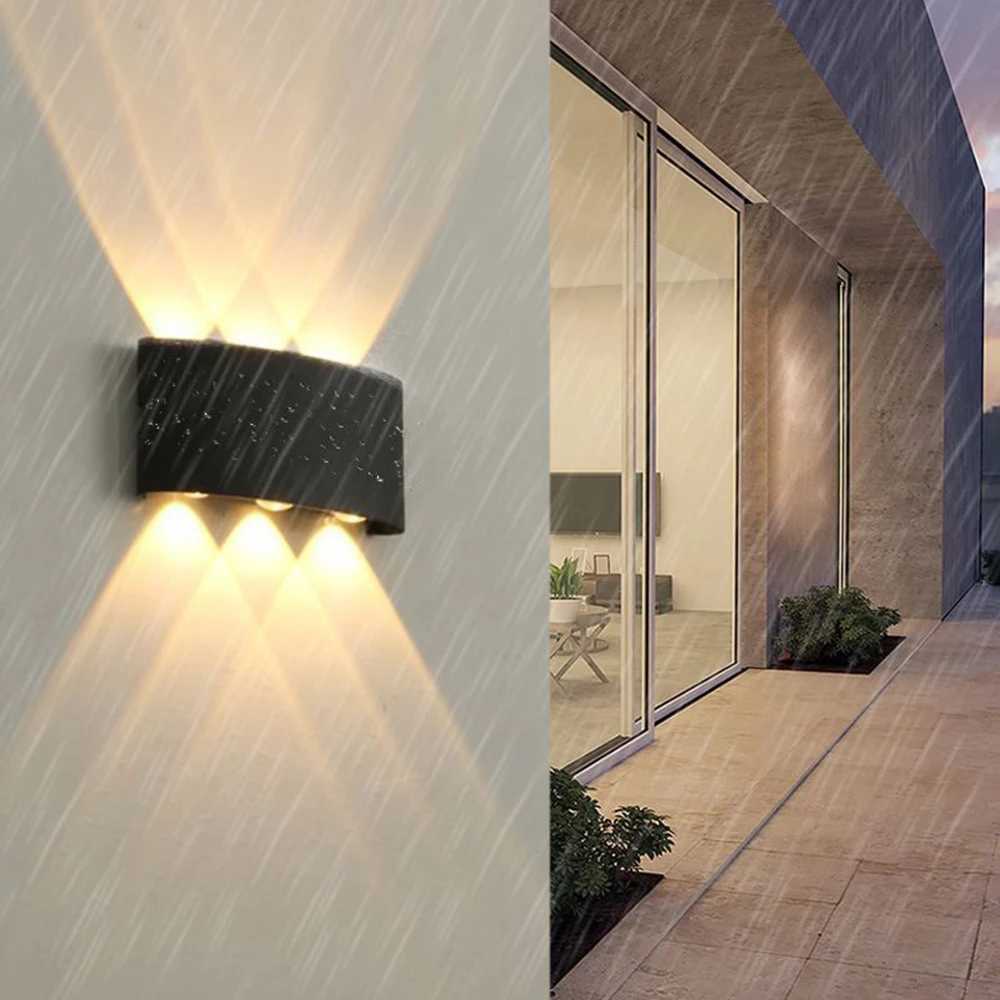 Outdoor Waterproof Wall Lamps Bedroom Living Room Wall Lights Aluminum Decorative Lighting Outdoor Exterior Wall Lamp Fixture XJ250624