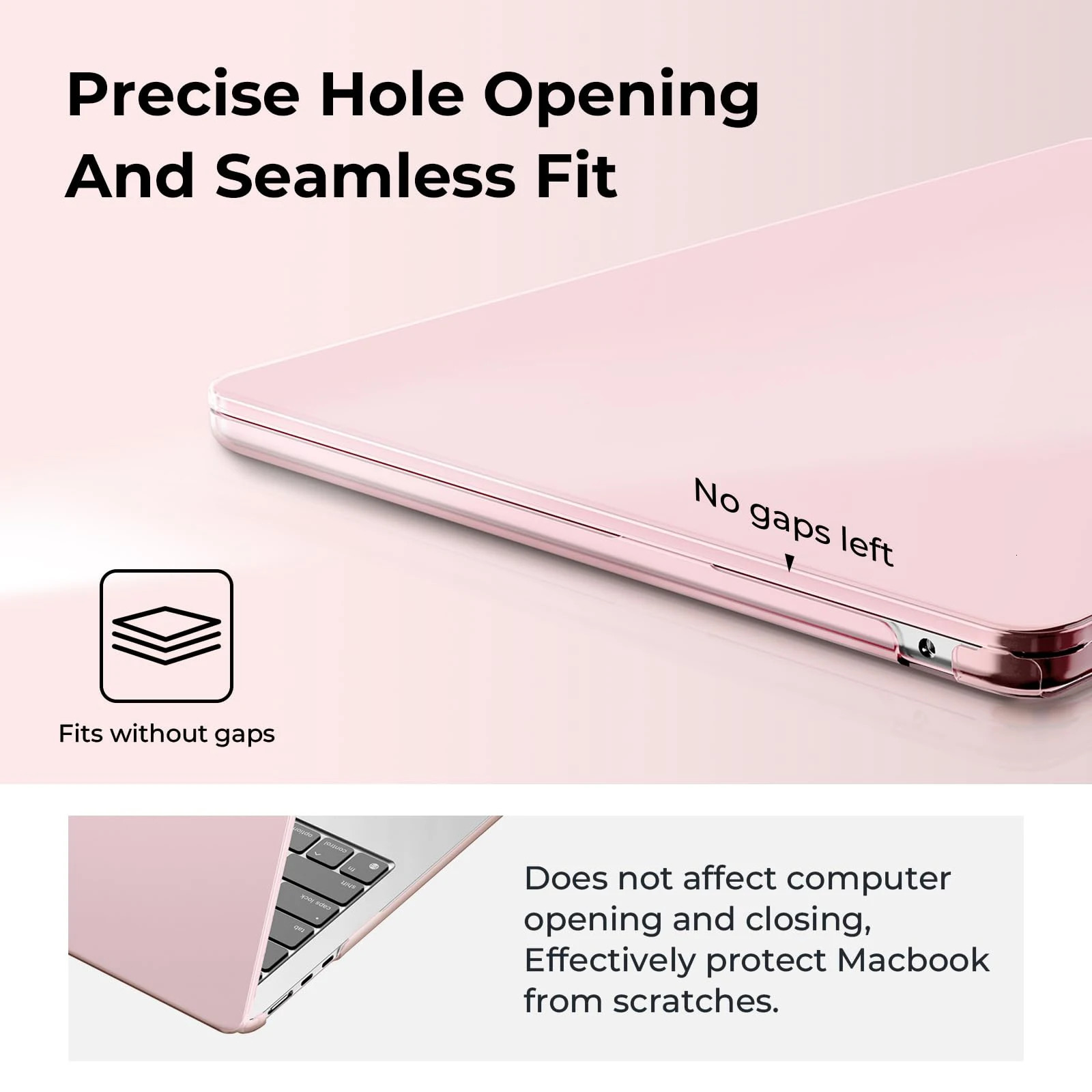 EooCoo Crystal Case for Air 13 M4 M3 M2 13.6 inch /Air 15 M4 M3 M2 15.3 inch Laptop Hard Plastic Shell Case 250624