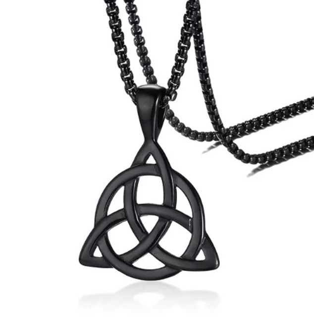 European and American Fashion Simple Alloy Triangle Integrated Retro Men and Women's Universal Domineering Necklace
