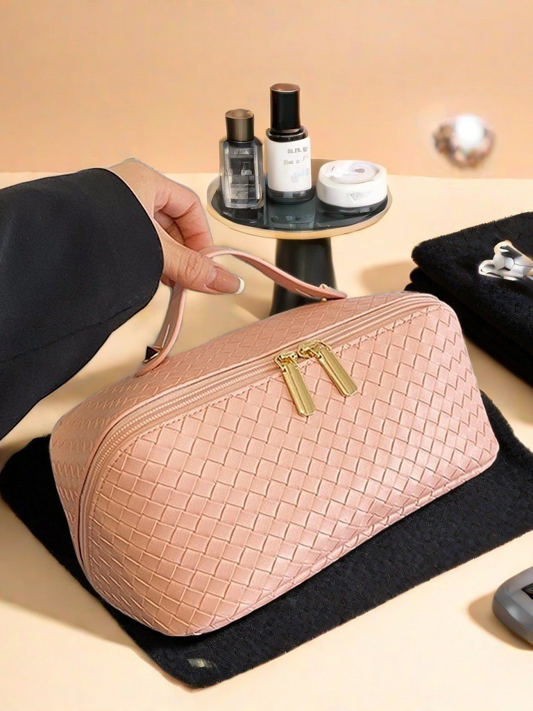 PU with high aesthetic value, large capacity, convenient pillow, makeup bag, travel, grooming, eming, multifunctional storage bag