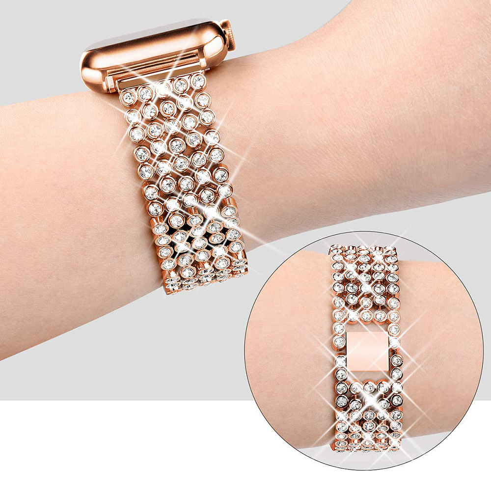 Luxury Premium Light Full Rhinestone Universal Watch Band for Apple Watch Series 1-9 and SE