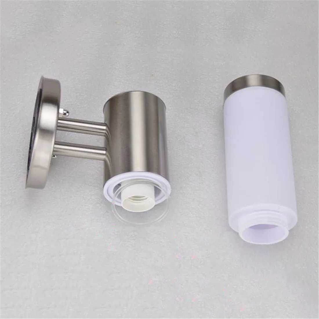 Outdoor led Wall Light Silver Stainless steel + Milky Lampshade Waterproof Outdoor Porch Lamp E27 LED applique murale luminaireXJ250624