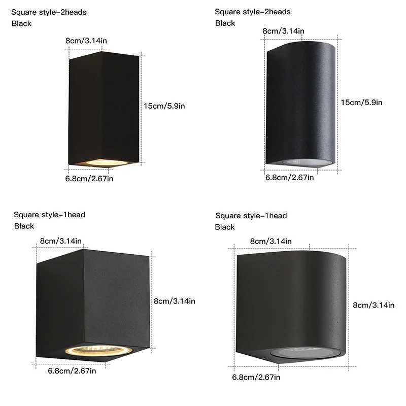 Waterproof indoor outdoor GU10 LED wall lights 3W/6W LED Aluminum Wall Lamp Garden Lights Modern wall lights Porch Light Wall XJ250624