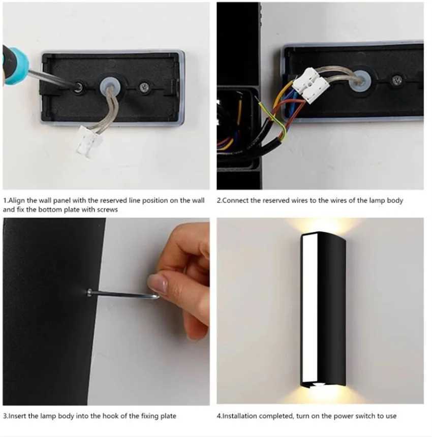 Outdoor Waterproof IP65 Wall Lamp 12w LED Wall Light Modern Indoor/Outdoor Decor Up Down Dual-Head Aluminum Wall Lamp XJ250624