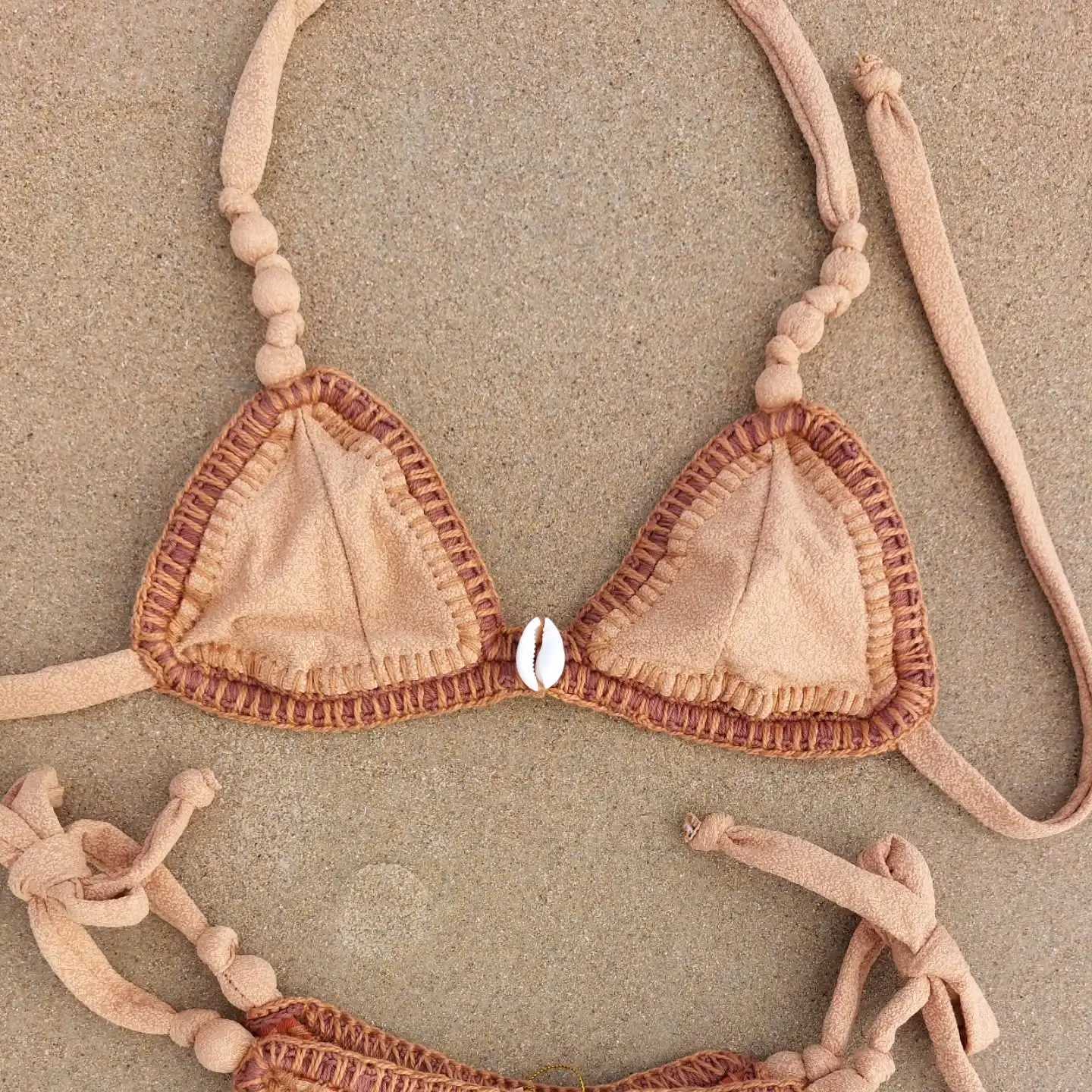 Knitting Swimsuit Bikini Swimwear Swimsuit Women Separates Swimwear Two Piece Side Straps Swimsuit Bathing Suit XJ250624