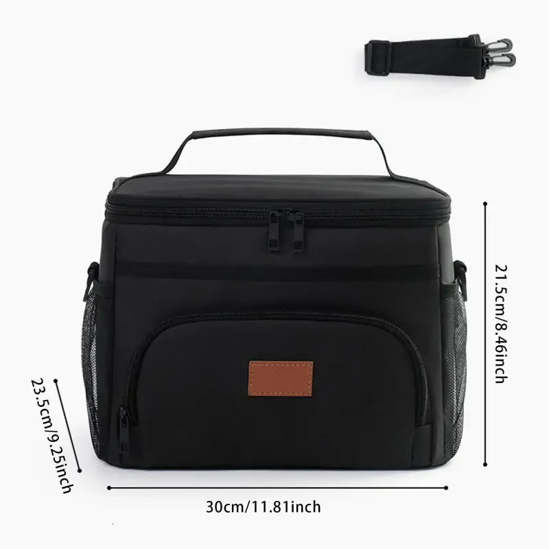 Large Capacity Leak Proof Lunch Backpack Thermal Large Picnic Cool and Warm Insulated Bag Outdoor Storage Shoulder Bag 250624
