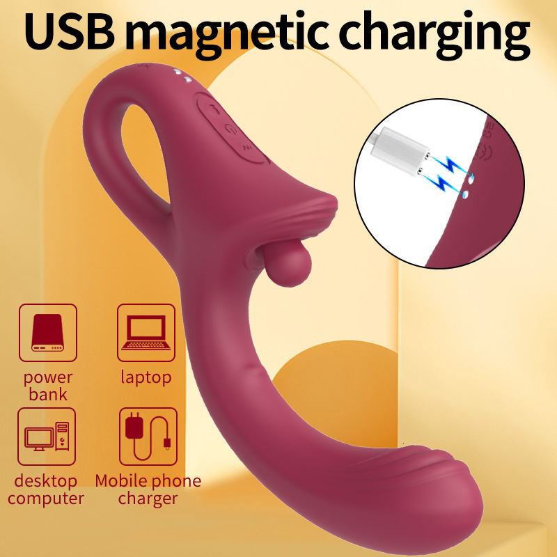 Adult Sex Toys Liquid Silicone Vibrator for Women Masturbation Patting Massage Device Heating Stick