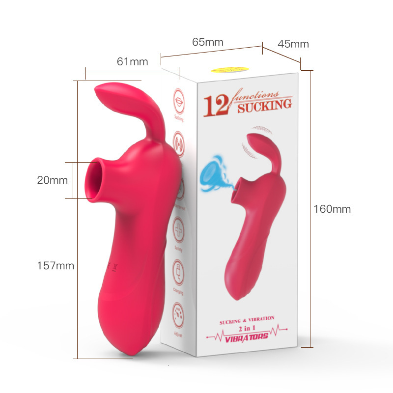 Adult Rechargeable Silicone Vibrating Massager Wand Female Flirting Masturbation Sucking Device Sex Toys