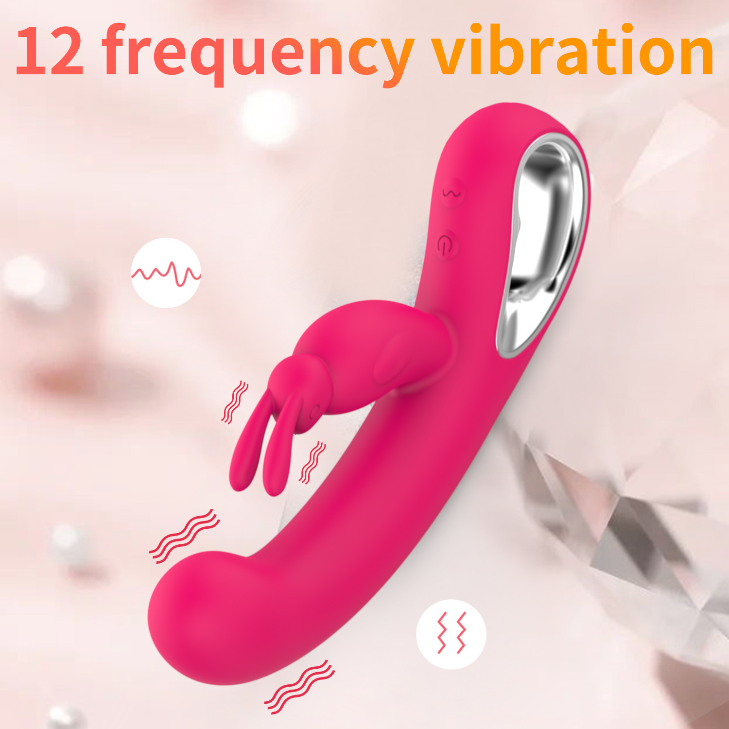 Adult Sex Toys Silicone Rabbit Vibrator for Women Dual-Headed Vibrating Massager