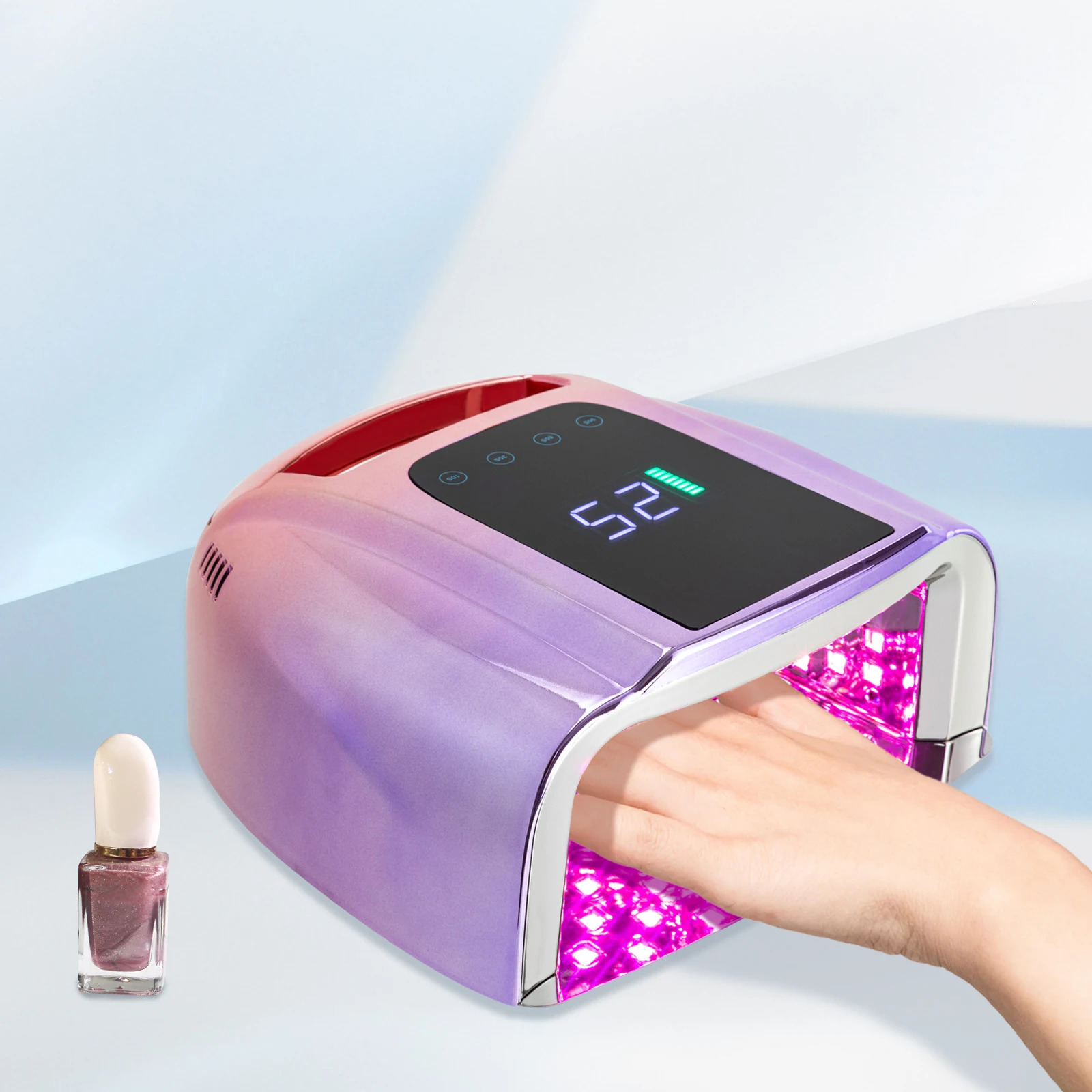 96W Rechargeable UV LED Nail lamp Cordless Nail Dryer with Removable Bottom Professional Curing Lamp for Fingernail and Toenail 250625