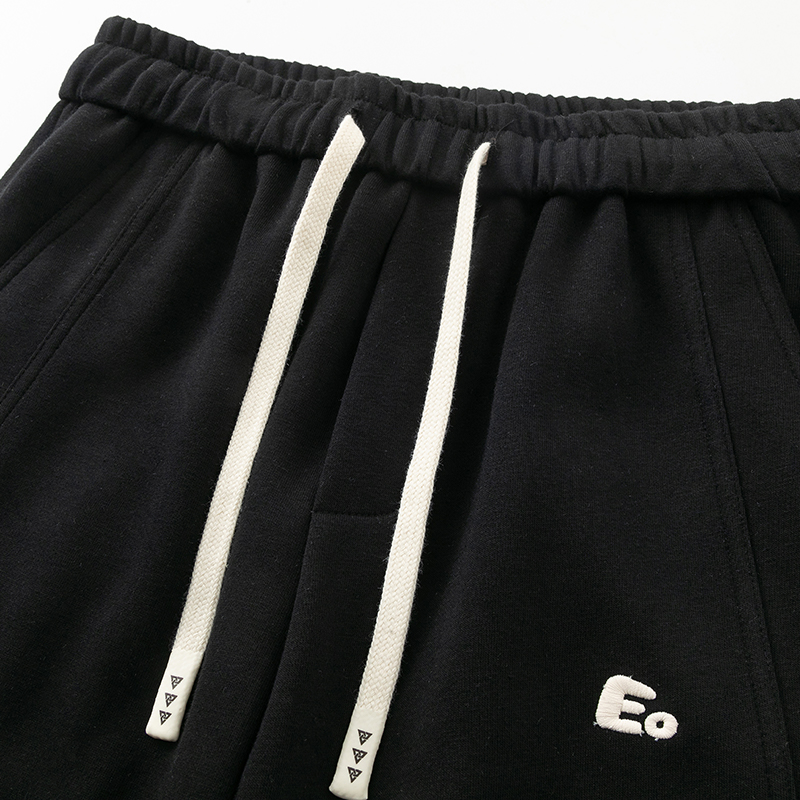 Men's sports pants 2025 spring new loose straight-leg drawstring casual sweatpants trendy brand boys drooping long pants