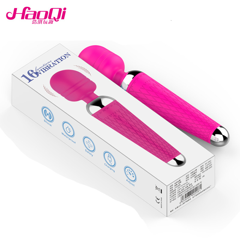 Haoqi Fun Vibrator Rechargeable AV Female Masturbation Device Massage Stick Adult Sex Toy