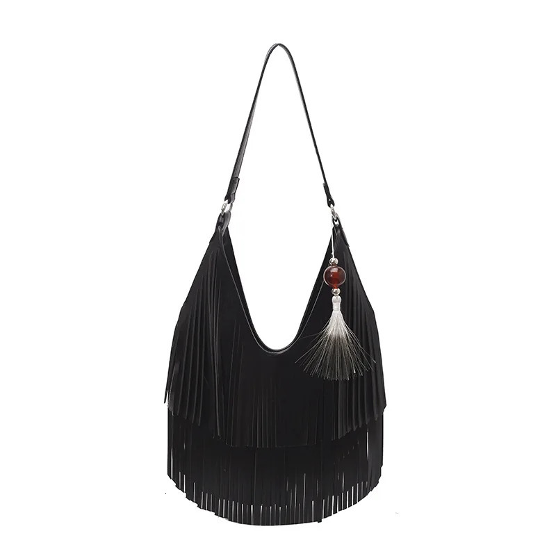 Long Tassels Women handbag Fashion Shoulder Bags for ladies hand bag Soft PU leather casual hobos Crossbody bag female Tote 250623