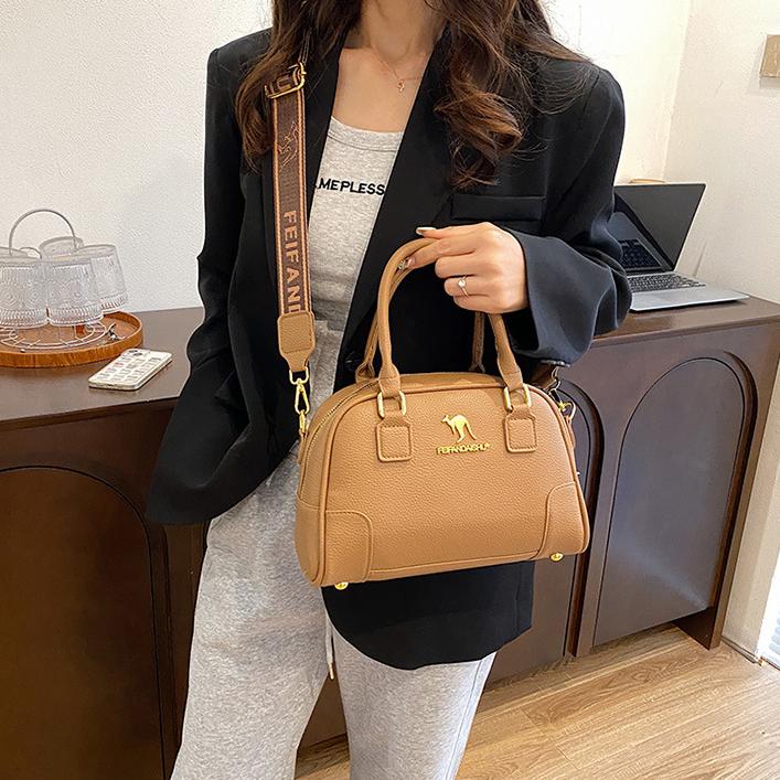 Free shipping new designer bag Shoulder Bags For woman Textured bowling bag crossbody bag minimalist and versatile Boston bag handbag