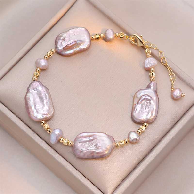 Korean Design Natural Baroque Pearl for Women Fashion New Cuff Bracelet Luxury Jewelry Accessories Anniversary Gift X250625