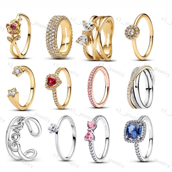 Designer Ring Popular 925 Silver Plated Love Heart Ring New Fashion Women Men Pink Bow Tie Diamond Ring Suitable For Gift Ladies Wedding Designer Jewelry Accessories