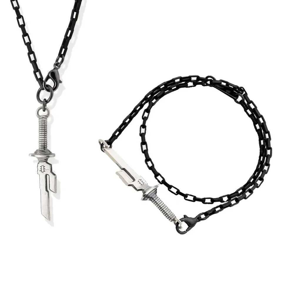 Anime Jujutsu Kaisen Fushiguro Toji Cosplay Necklace Unisex Sword Spear of Tianri Knife Pendant Choker Jewelry Accessories Gifts V250625