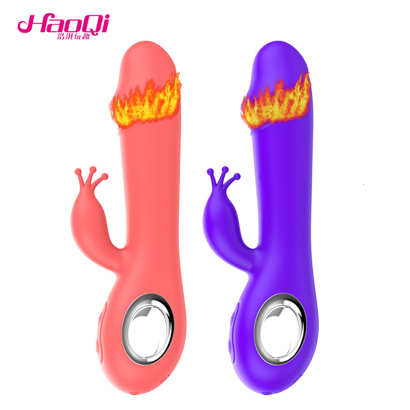 Haoqi Fun Female Silicone Massager Vibrator Heating Wand Adult Sex Toy