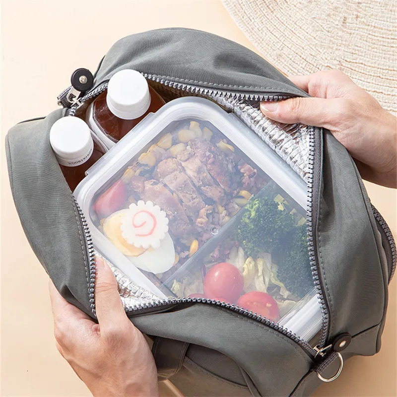 Women Thicken Thermal Lunch Box Bag for School Travel Work High Capacity Picnic Bento Insulated Cooler Food Case Storage Bags 250624