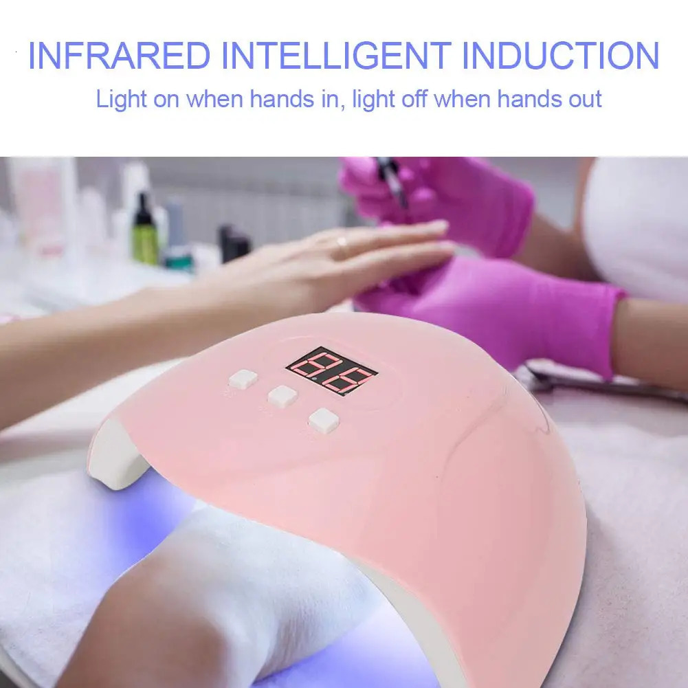 LINMANDA Professional Nail Lamp with 3 Timer Presets Auto Sensor Gel Polish Nail Dryer Curing Lamps for Manicure Home and Salon 250625