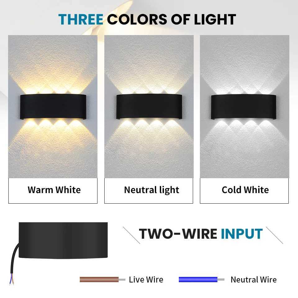 2W 4W 6W 8W 10W LED Wall Light High Brightness Waterproof AC85-265V Indoor And Outdoor Corridor Garden Decorative Wall LightXJ250624