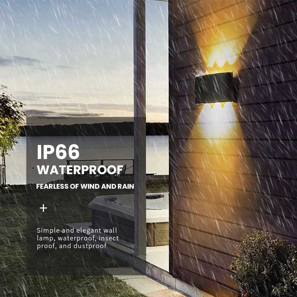 LED Wall Lamp Waterproof IP66 Indoor Outdoor Lamp Up and down glow lights Garden Lights for Living Room Hallway Bedroom Decor XJ250624