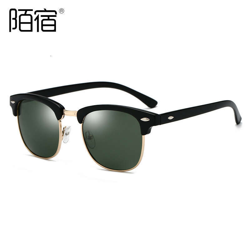 DHCollections Classic Retro Polarized Sunglasses for Men Half Frame UV Protection Driving Eyewear Summer Style