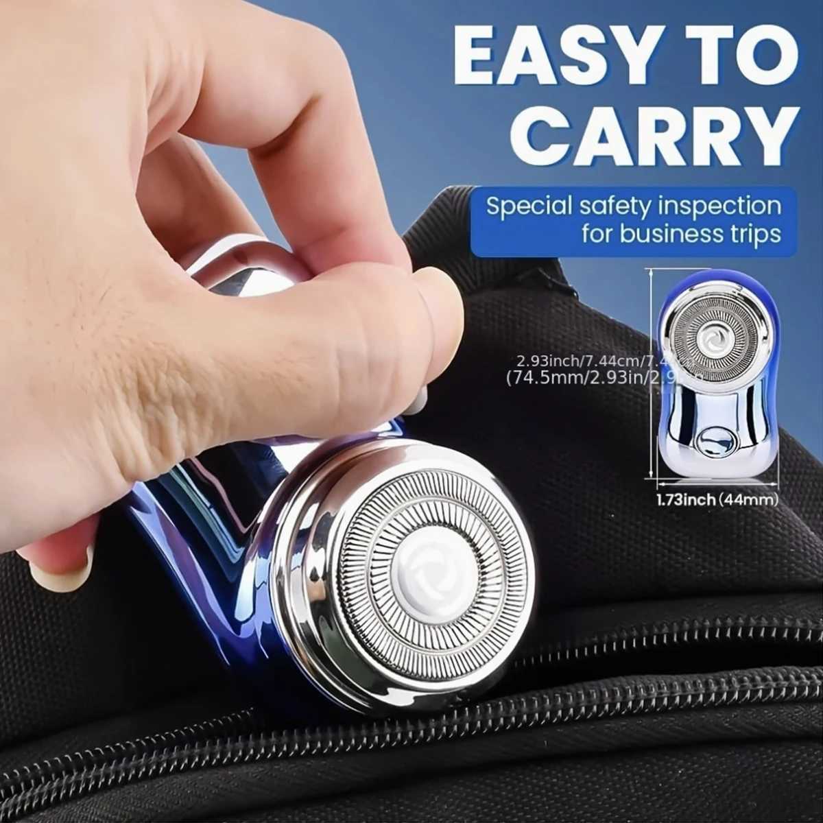 Man Electric Beard Shaver Portable Upgraded Electric Razor USB Charging LED Power Display One-Click Use Suitable for Home Travel W250625