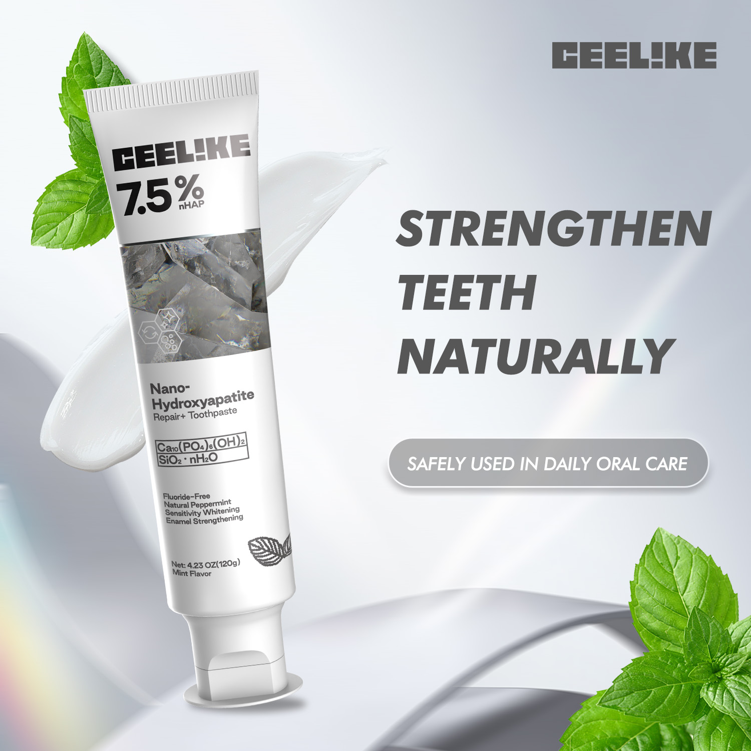 CEELIKE Natural Oral Care Kit - Includes Hydroxyapatite Toothpaste & Refreshing Mouthwash Sprays