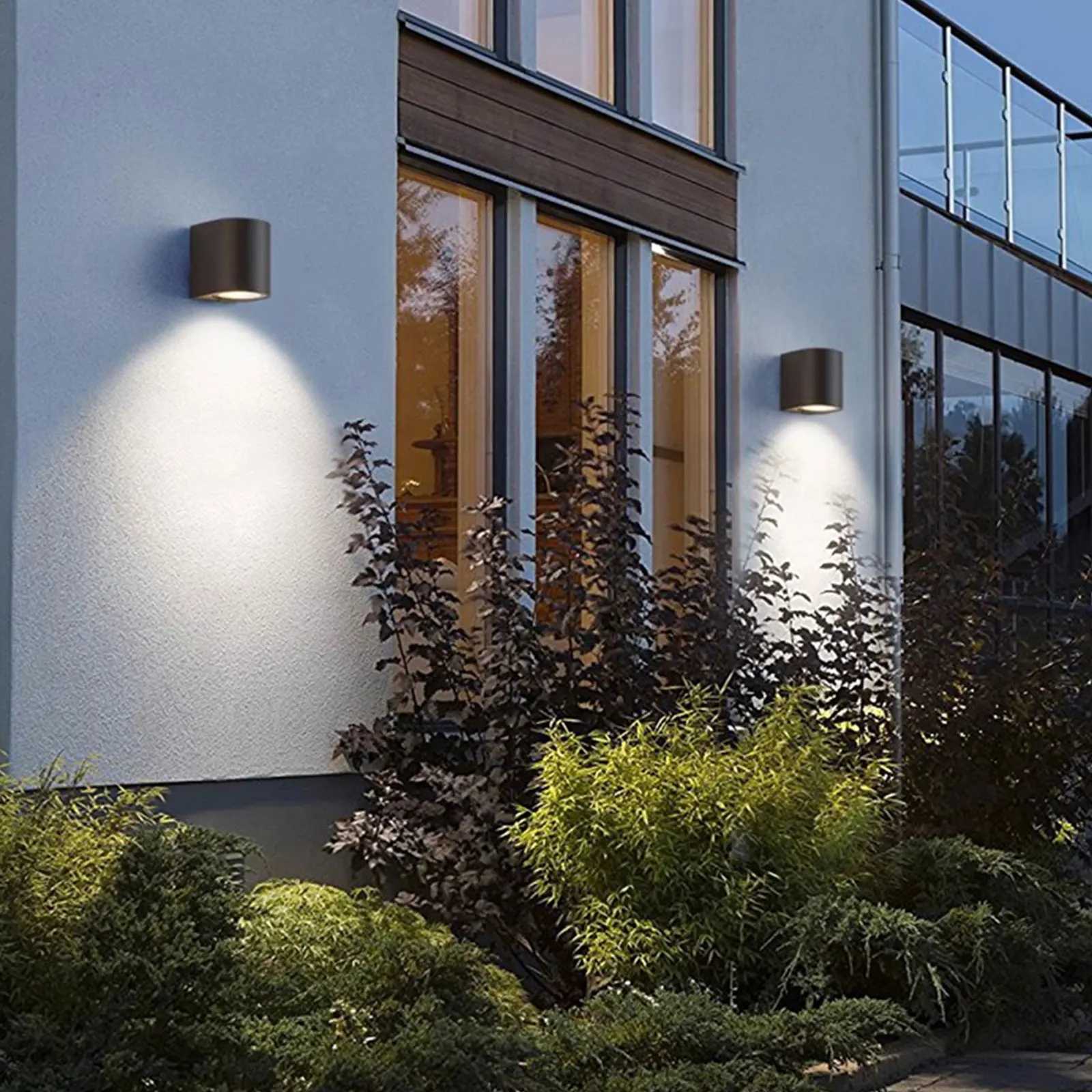 LED Wall Lamp Outdoor Waterproof AC85-265V 3W 6W Up Down ABS Lighting Garden Decoration Wall Light For Indoor Living Room Light XJ250624