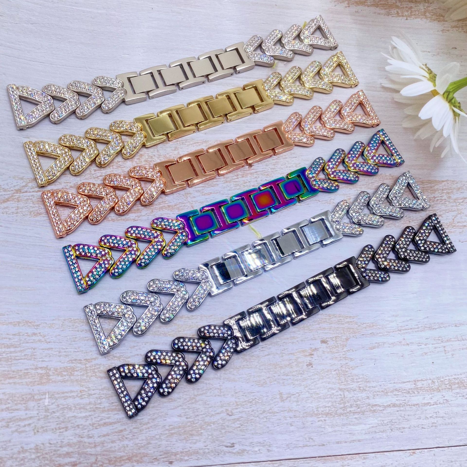 Luxury Premium Design 8-Shaped Diamond-Inlaid Metal Watch Band for Apple Watch Series 1-9