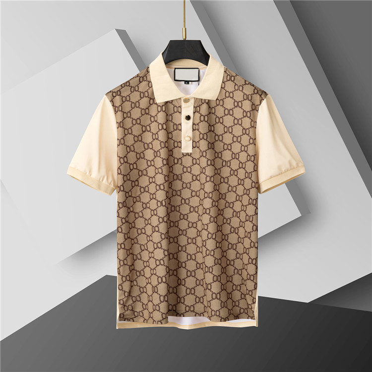 Designer T-shirt mens polo shirt designer polo shirt mens fashion printed pattern short sleeved mens T-shirt size M-XXXL