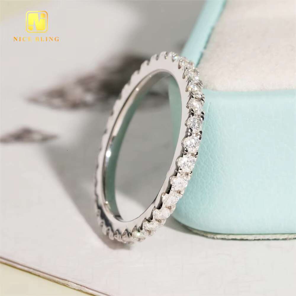 2mm Band Ring Stack Rings 925 Silver Diamond Daily Jewelry Fashion Engagement Jewelry for Women Infinity Ring
