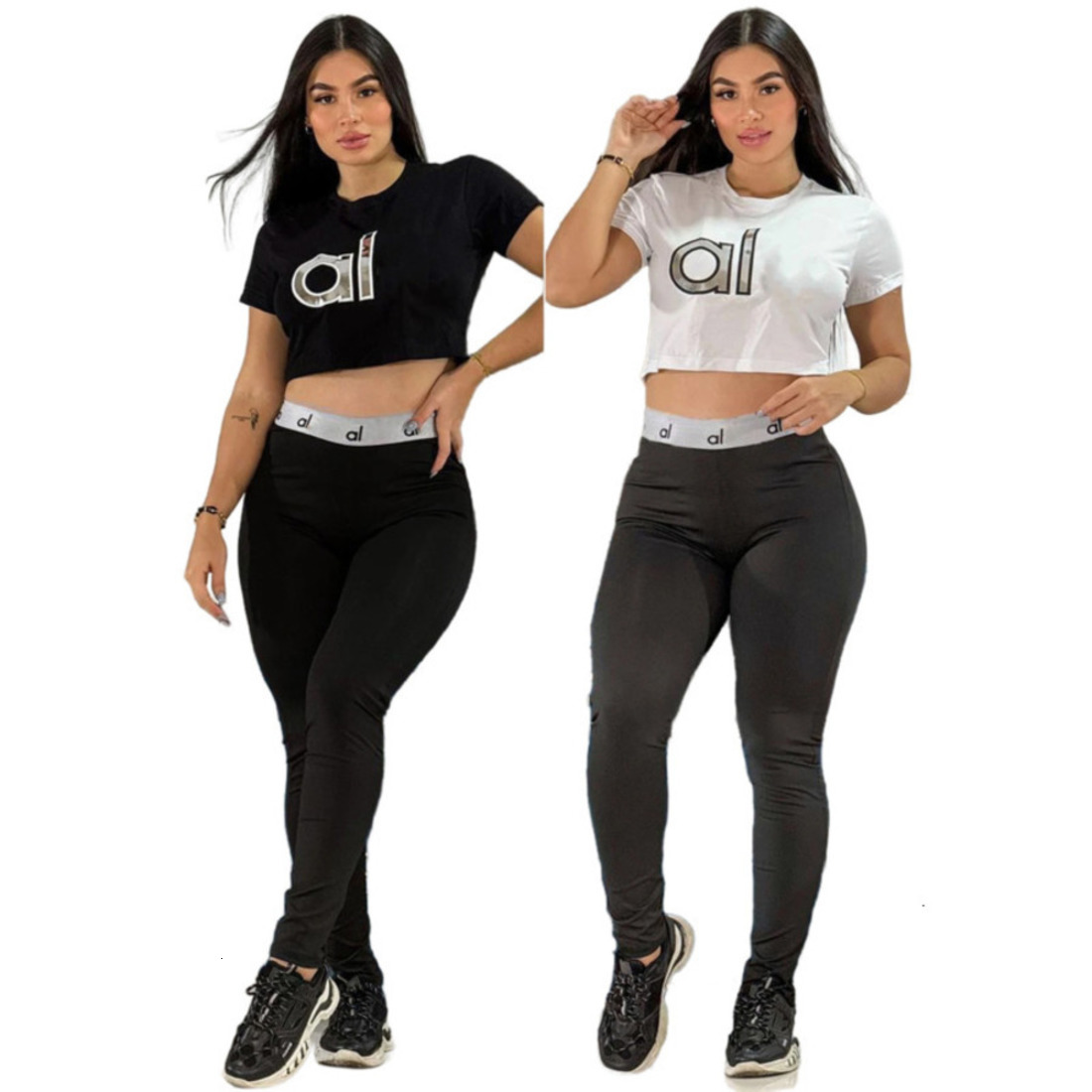 Womens Tracksuits Two Pieces Set 2025 New Fashion Designer Ultra Soft High Elasticity Yoga Wear Sports Fiess Long Pants Sportwear Fre