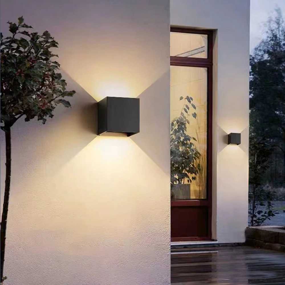 LED Wall Lamp Outdoor Indoor Waterproof IP 65 Surface Mounted Modern Simple LED Up and Down Wall Light Porch Garden 12W AC85-265 XJ250624