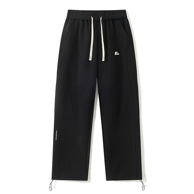 Men's sports pants 2025 spring new loose straight-leg drawstring casual sweatpants trendy brand boys drooping long pants