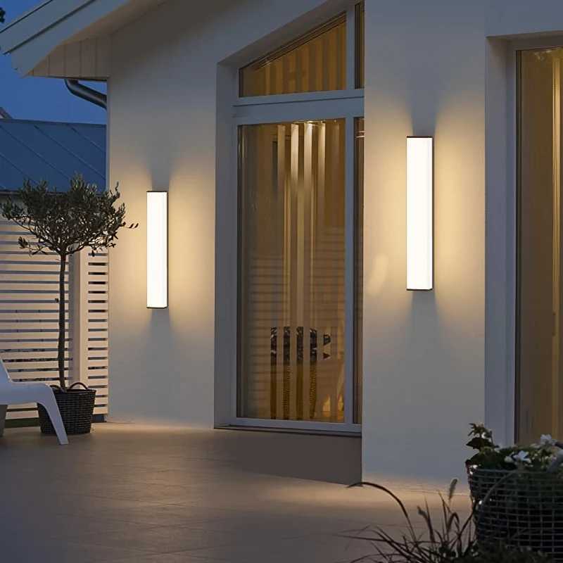 stainless steel Waterproof LED Long Wall Light Modern Ip65 Outdoor Lighting Garden Villa Balcony Line Light Wall washer light XJ250624