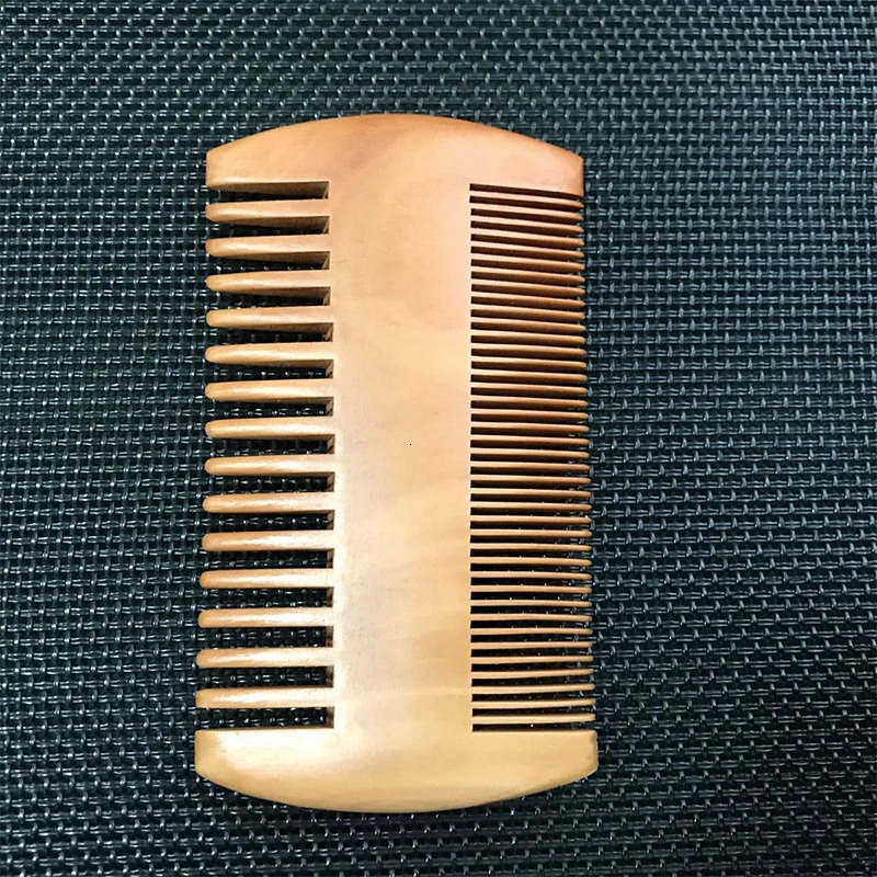 Wooden Beard Comb Anti Static Wood Pocket Comb with Fine Coarse Teeth For Beard Hair Mustaches Beard Hair Comb maquiagem 250625